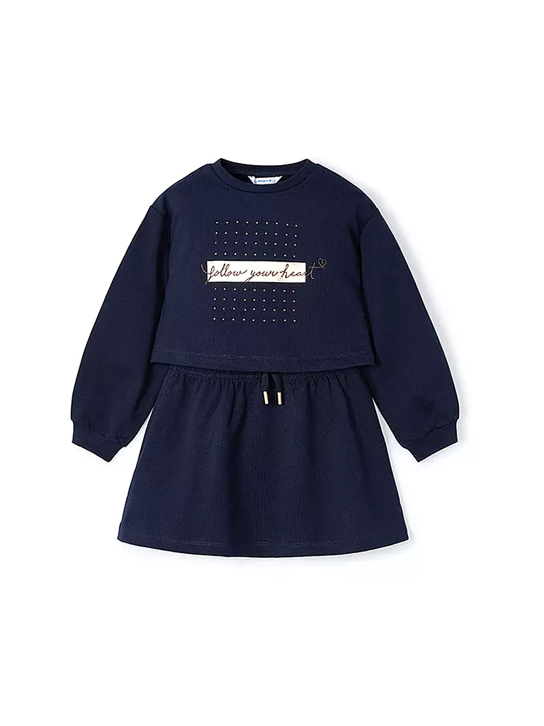 MAYORAL Mädchen Set 2teilig Kleid mit Pullover dunkelblau