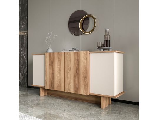 CONCEPT1 - Bahut Diana sable noyer 180 x 40 x 81cm