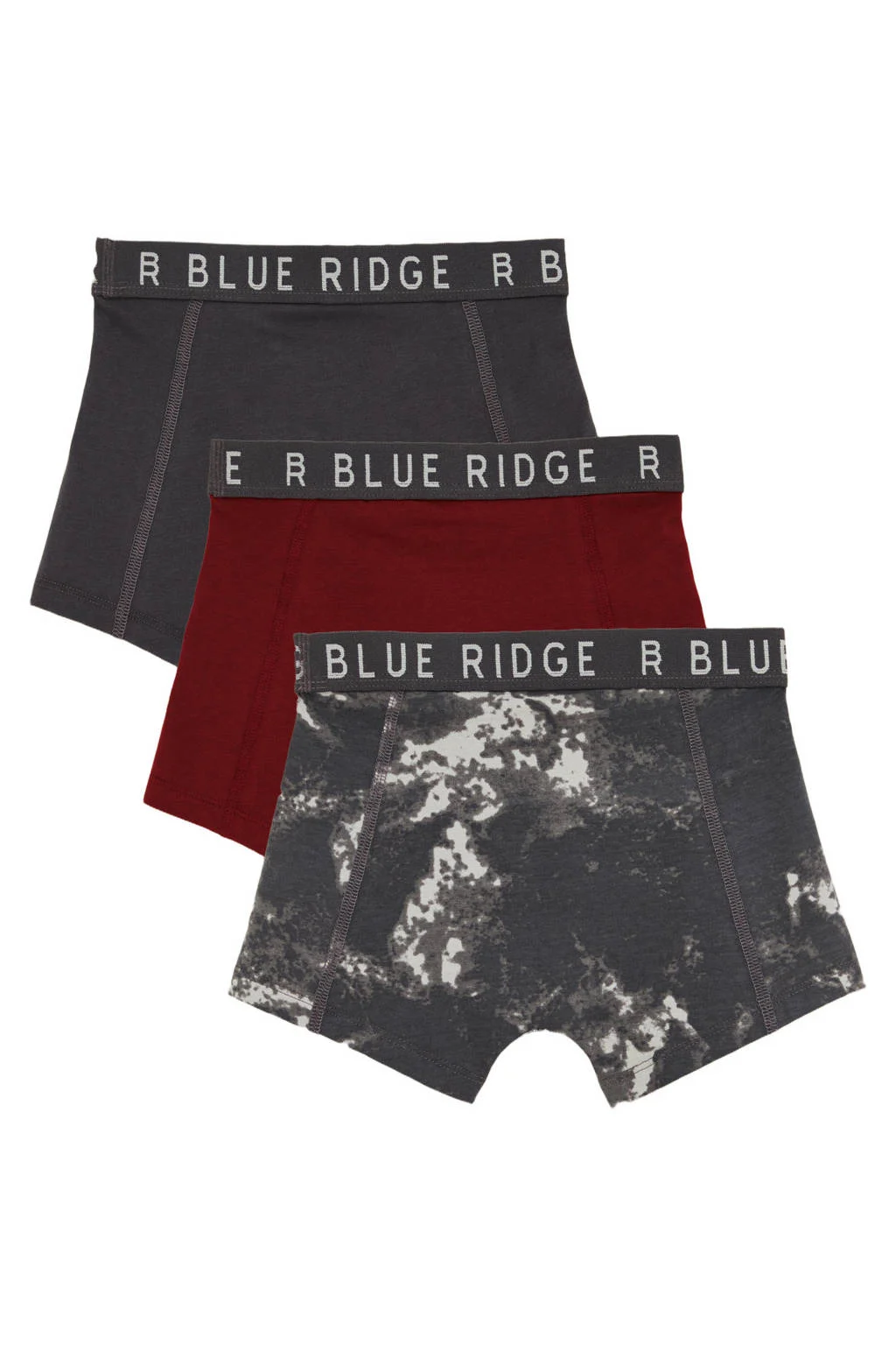 WE Fashion Blue Ridge boxershort - set van 3 donkerrood/antraciet/beige
