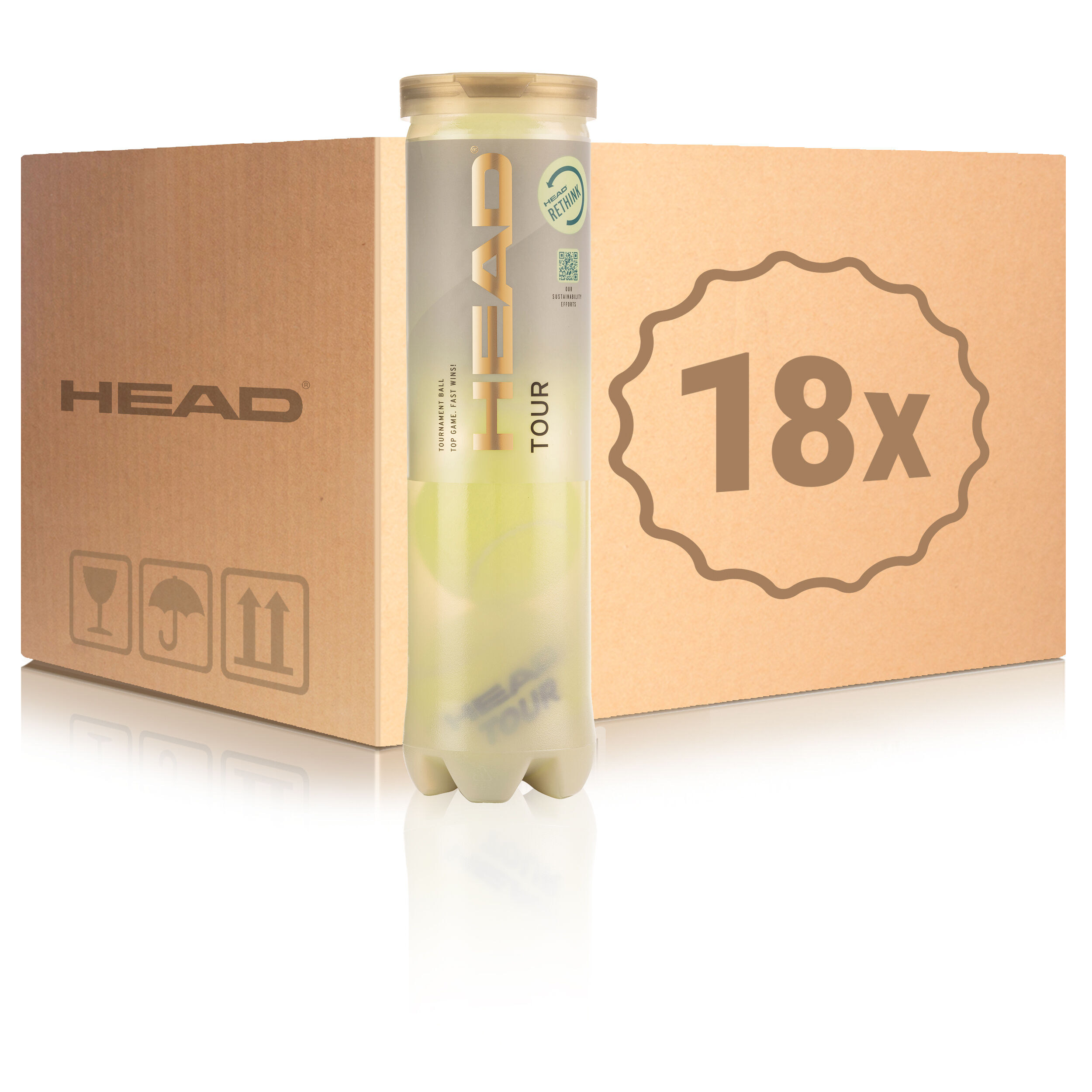 HEAD Tour 18 Tubes De 4 En Carton