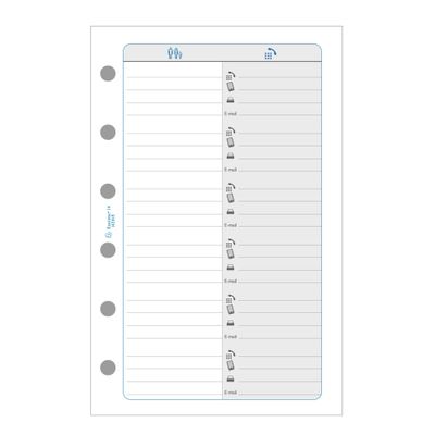 Exacompta Exatime 14 - Recharge pour organiseur - adresses/téléphone - 8,1 x 12,6 cm