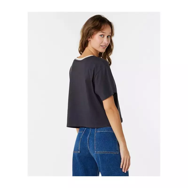 Teeshirt femme RIPCURL Color Block Crop Tee Phantom
