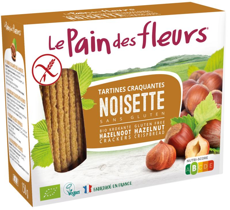 Le Pain Des Fleur Krokante Bio Crackers Met Hazelnoot Glutenvrij (150 gr)