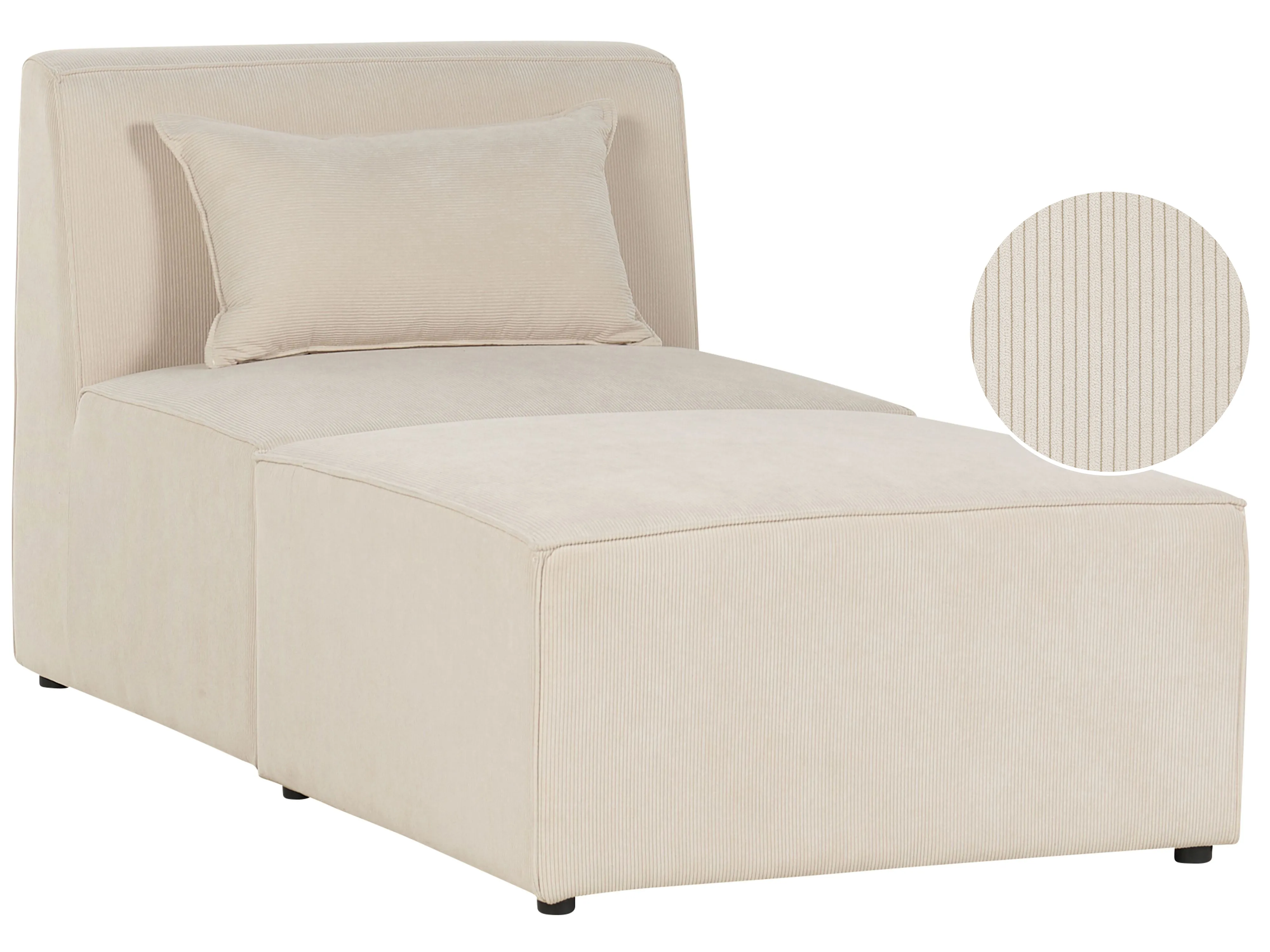 Chaise longue LEMVIG Corduroy Lichtbeige
