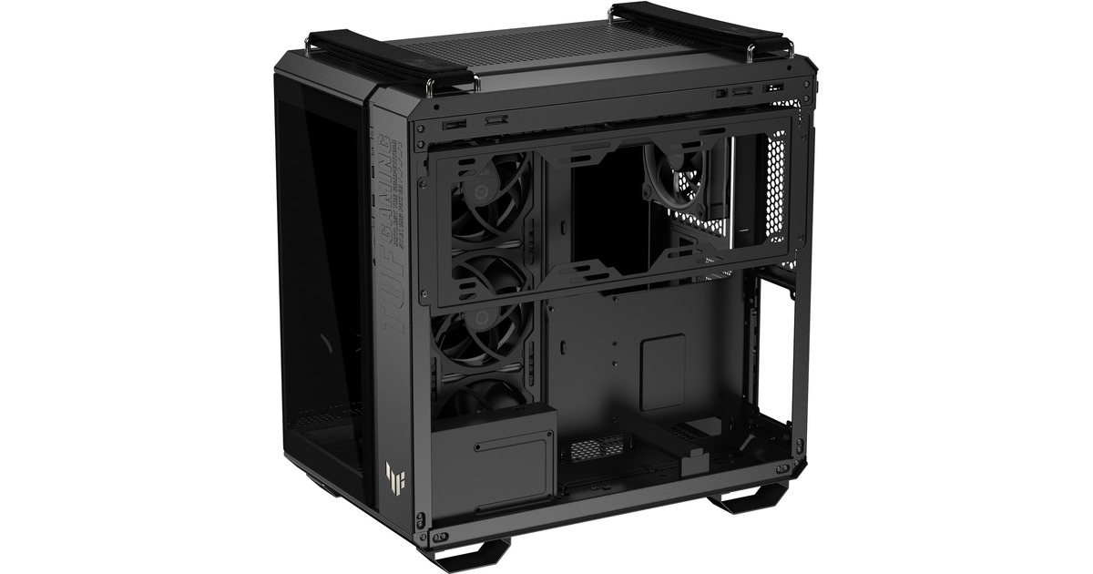 ASUSTUF Gaming GT502 Horizon ARGB midi tower behuizing  (Zwart | 3x USB-A | 1x USB-C | Tempered Glass)