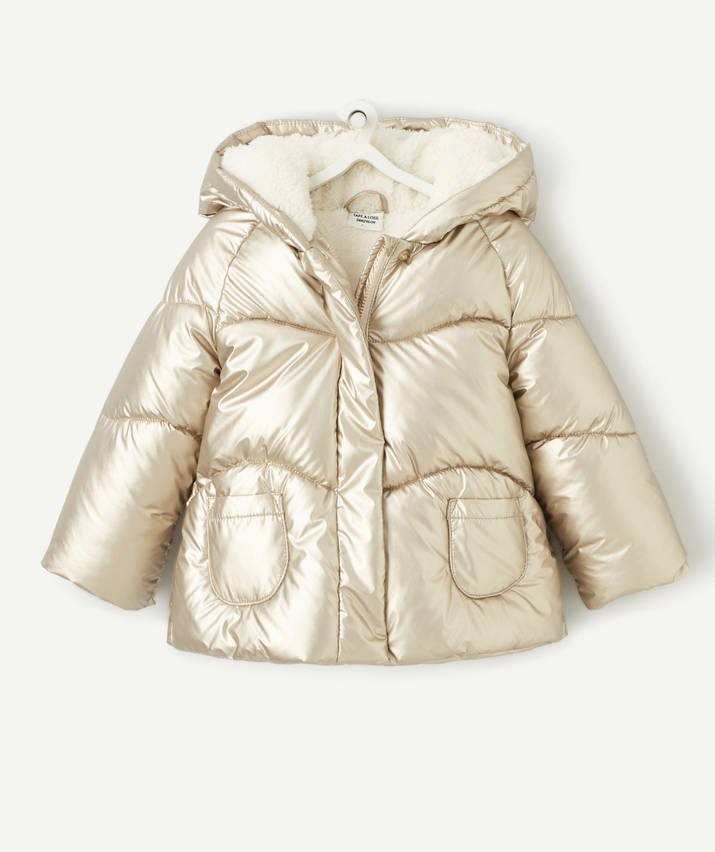 DOUDOUNE BÉBÉ FILLE EN REMBOURRAGE RECYCLÉ COULEUR DORÉE