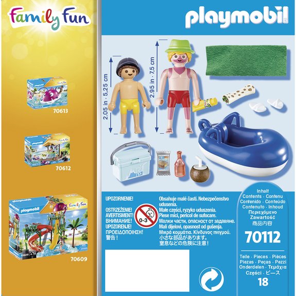 Vacancier avec coups de soleil et bouée Playmobil Family Fun 70112