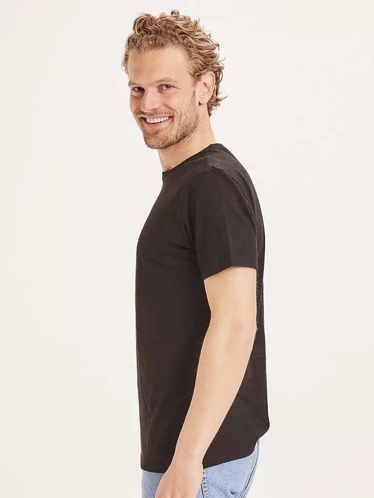 KNOWLEDGE COTTON APPAREL T-Shirt ALDER schwarz