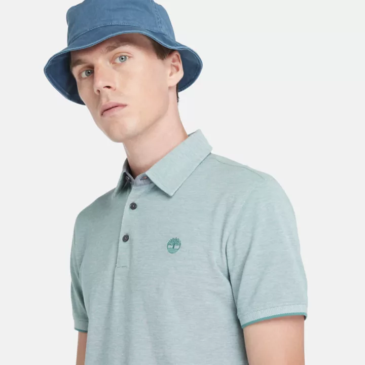 Polo Baboosic Brook Oxford pour homme en bleu sarcelle
