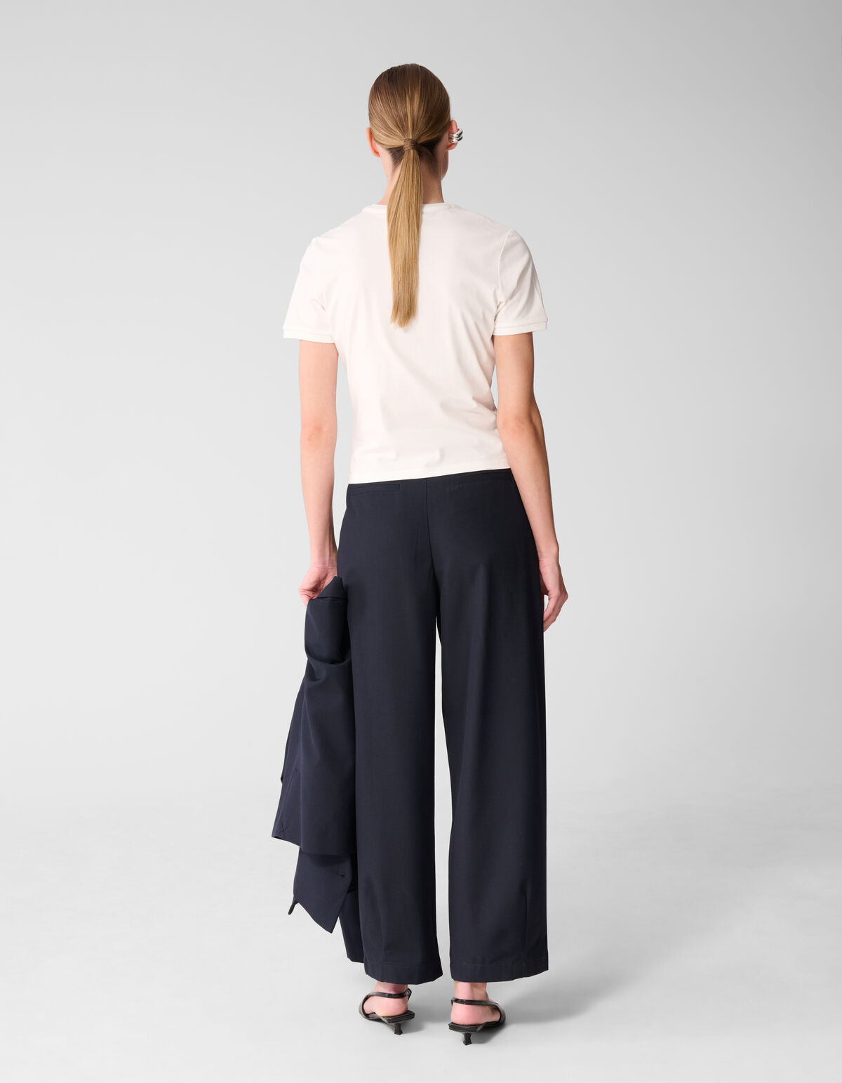 Pleated Broek Donkerblauw By Lonneke