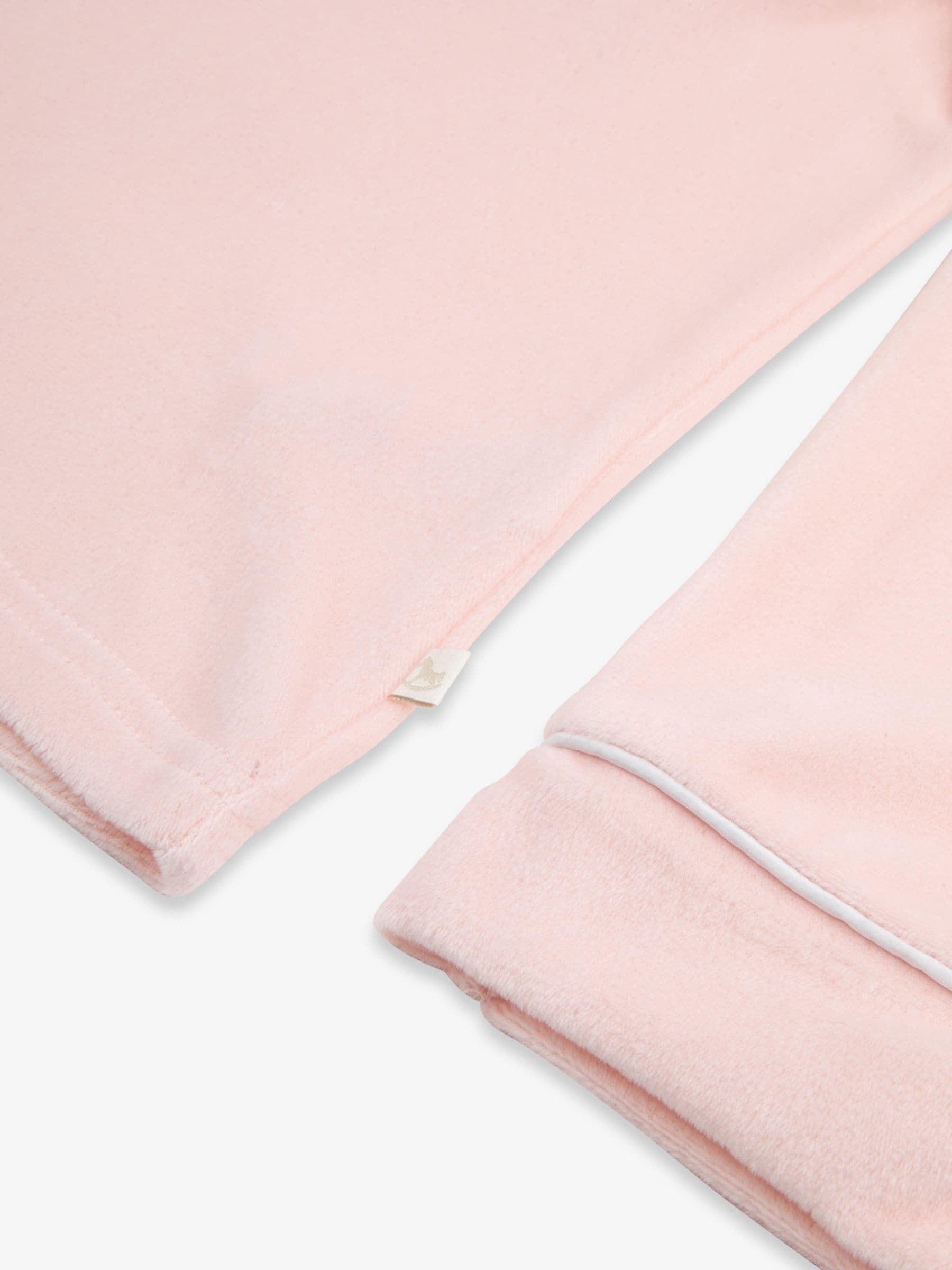 Roze - The Little Tailor Luxe kerstpyjama voor kinderen van zacht aanvoelend velours