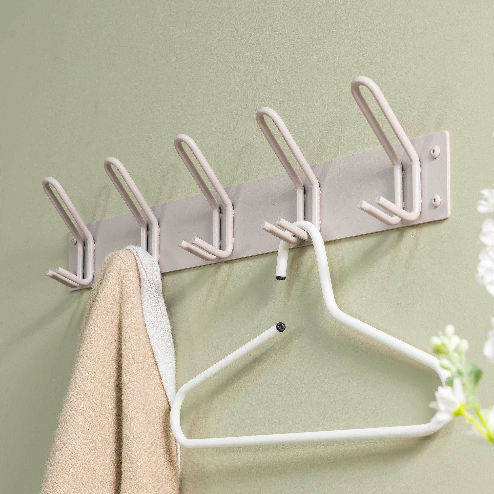 Spinder Design Miles 5 Wandkapstok - Silky Taupe
