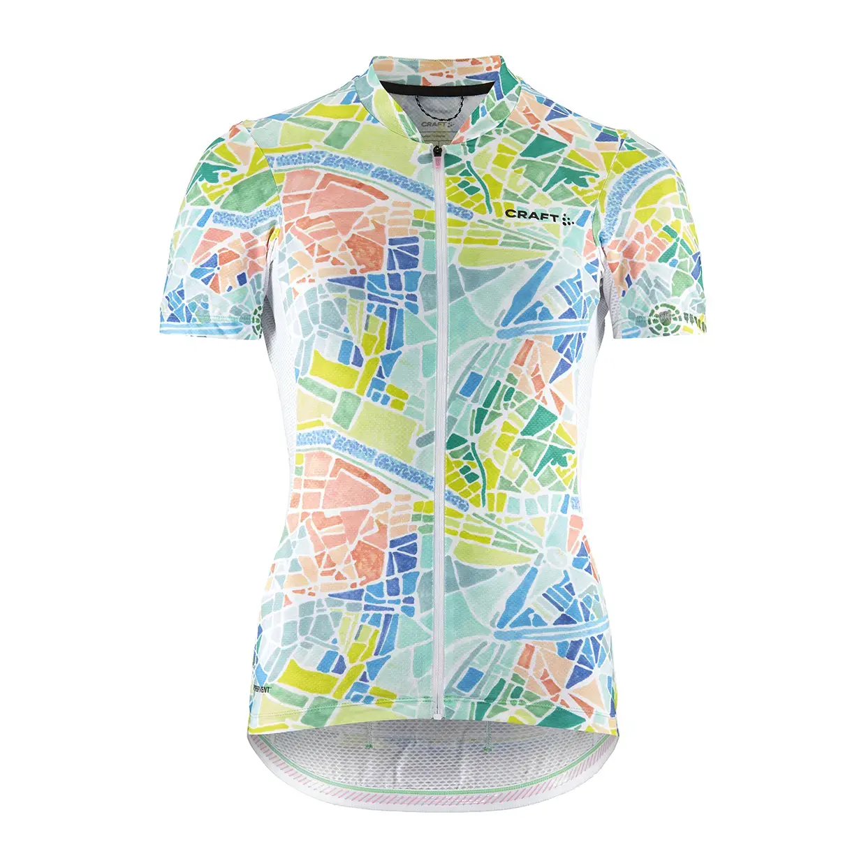 Craft ADV Endurance Graphic Fietsshirt Korte Mouwen Wit/Multi Dames