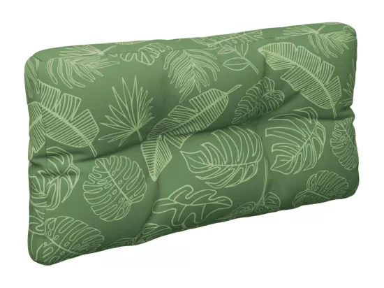Coussins de palette 2 pièces motif de feuilles tissu