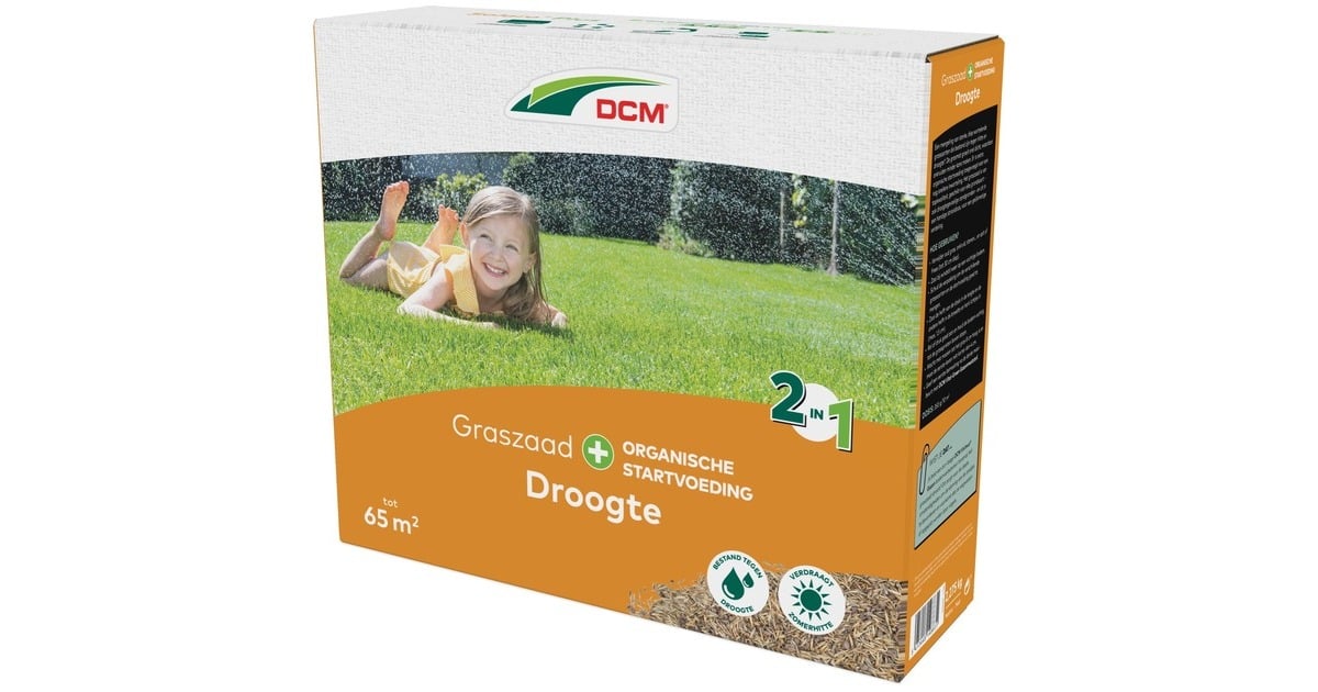 DCMGraszaad Plus Droogte 2,275 kg zaden  (Tot 65 m²)