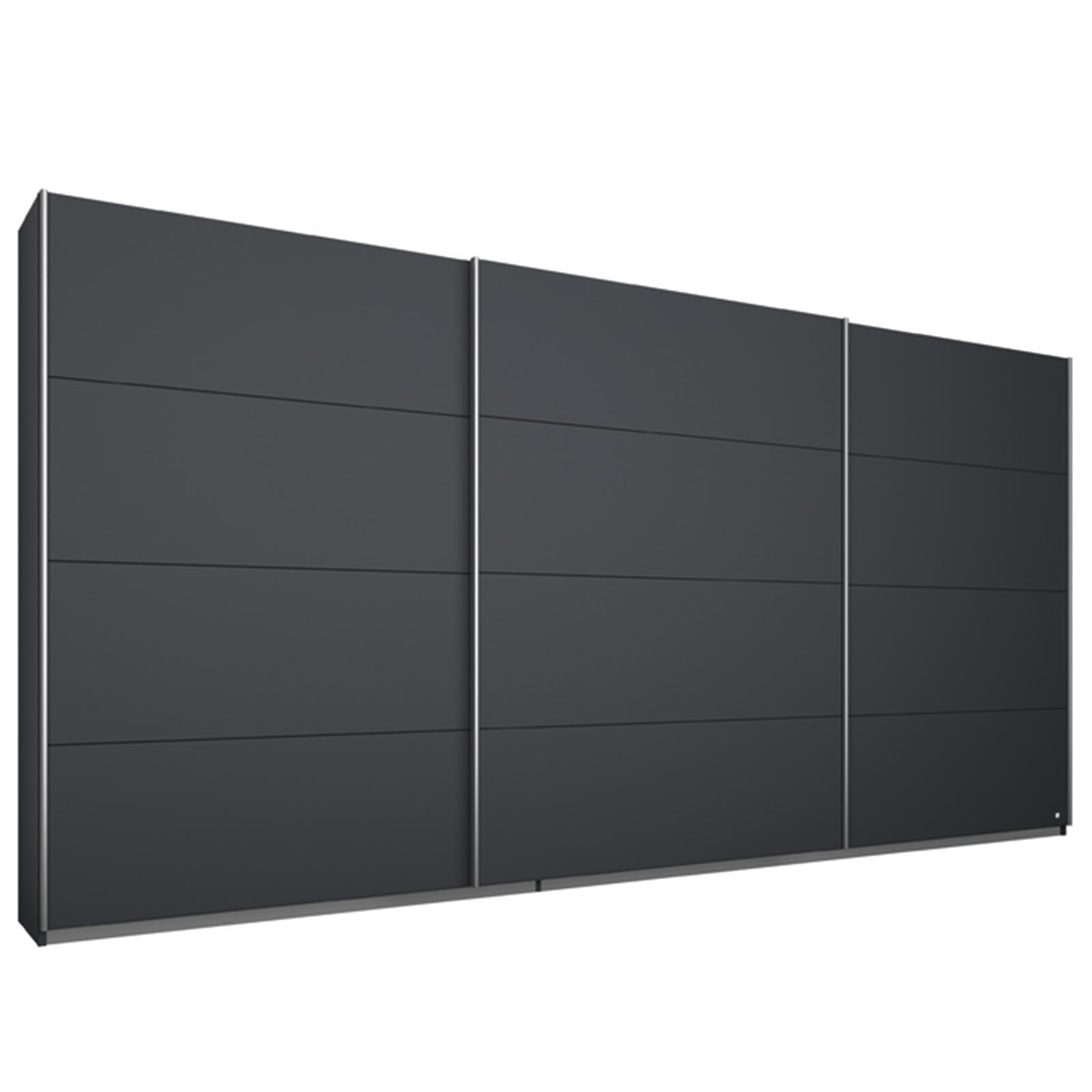 Schwebetürenschrank - grau metallic - 360x210 cm