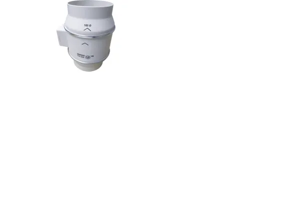 THERMEX Kanalventilator TD 500/160 Scandic, ø160 mm. Luftmængde 580/430 m³/h ved 0 Pa, energiforbrug 44-50 W. Monteres vandret el. lodret.