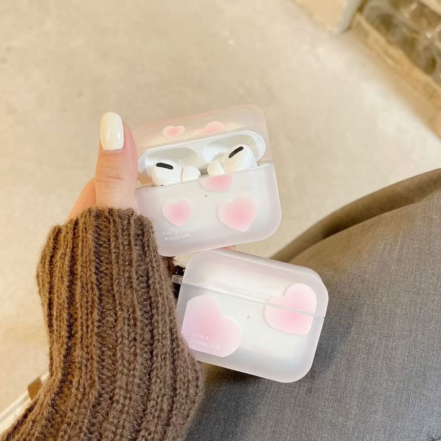 Galeon - Transparante AirPods-hoes met hartjesprint