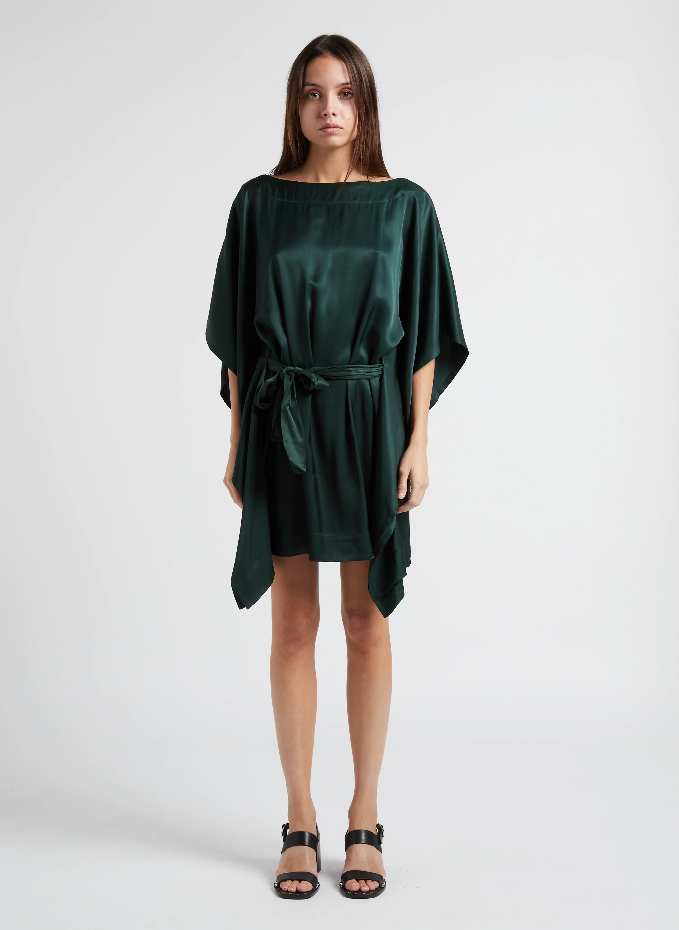 CARTNEY - Robe ample courte col bateau | Vert