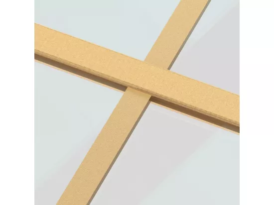 Porte coulissante doré 76x205 cm verre ESG clair et aluminium