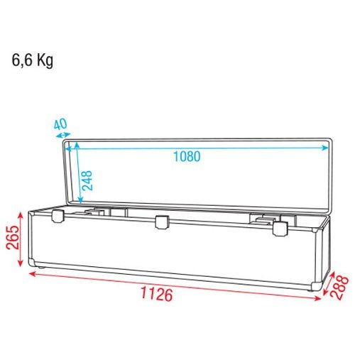 DAP Value Line LCA-BAR2 Flightcase voor 4 LED bars