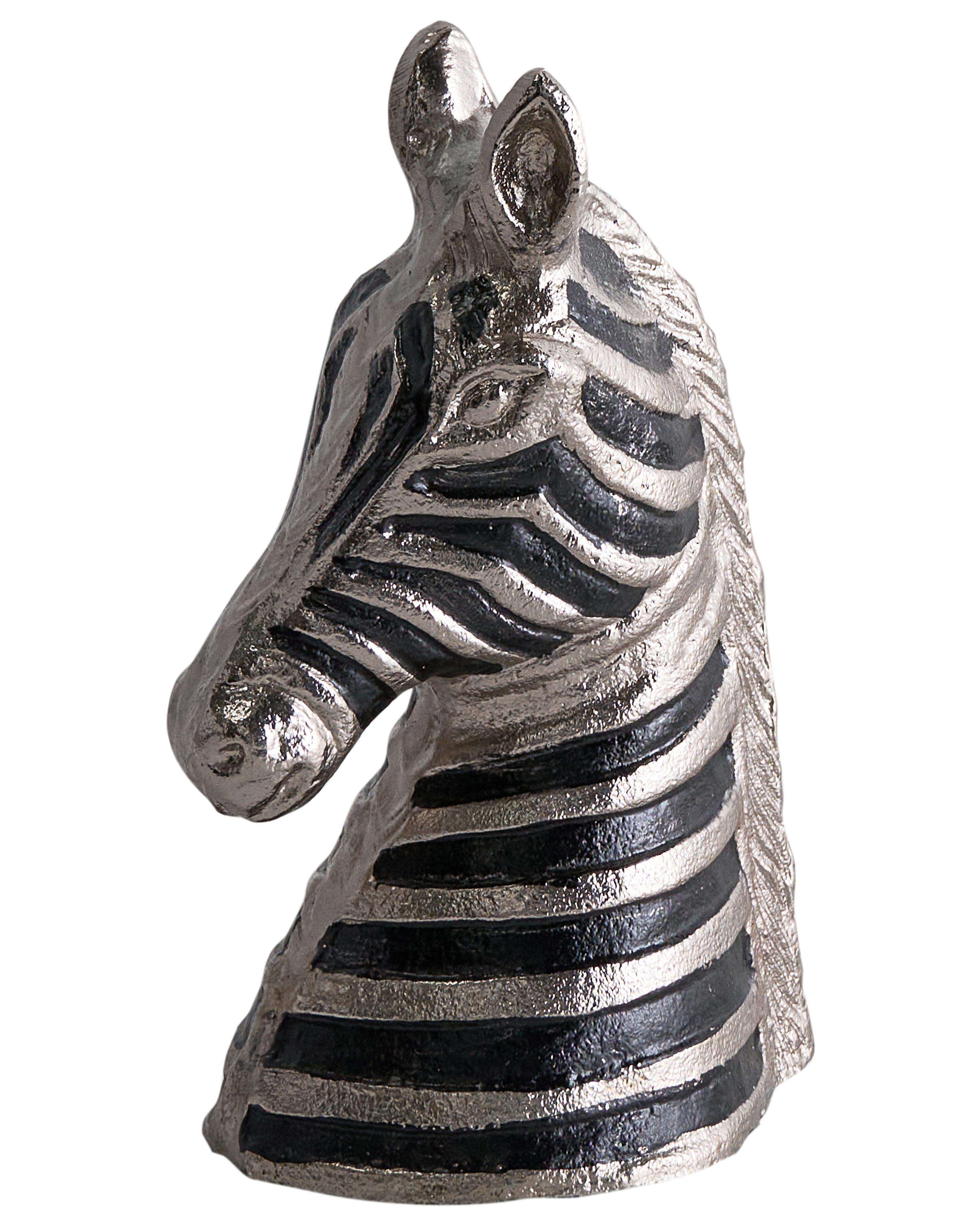 Figuur Zebra ZAGORA Metaal Zwart/zilver