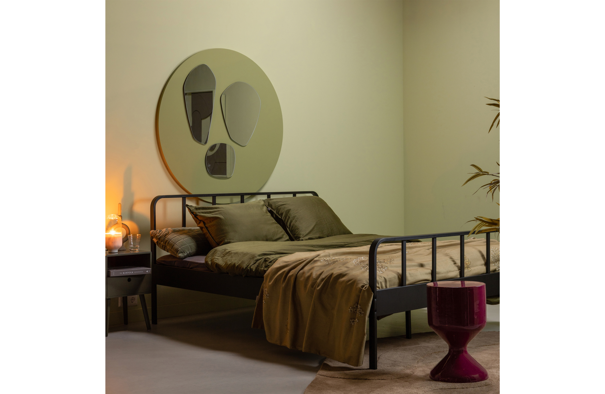 WOOOD tweepersoonsbed Mees - 160x200cm Mees tweepersoonsbed - Zwart