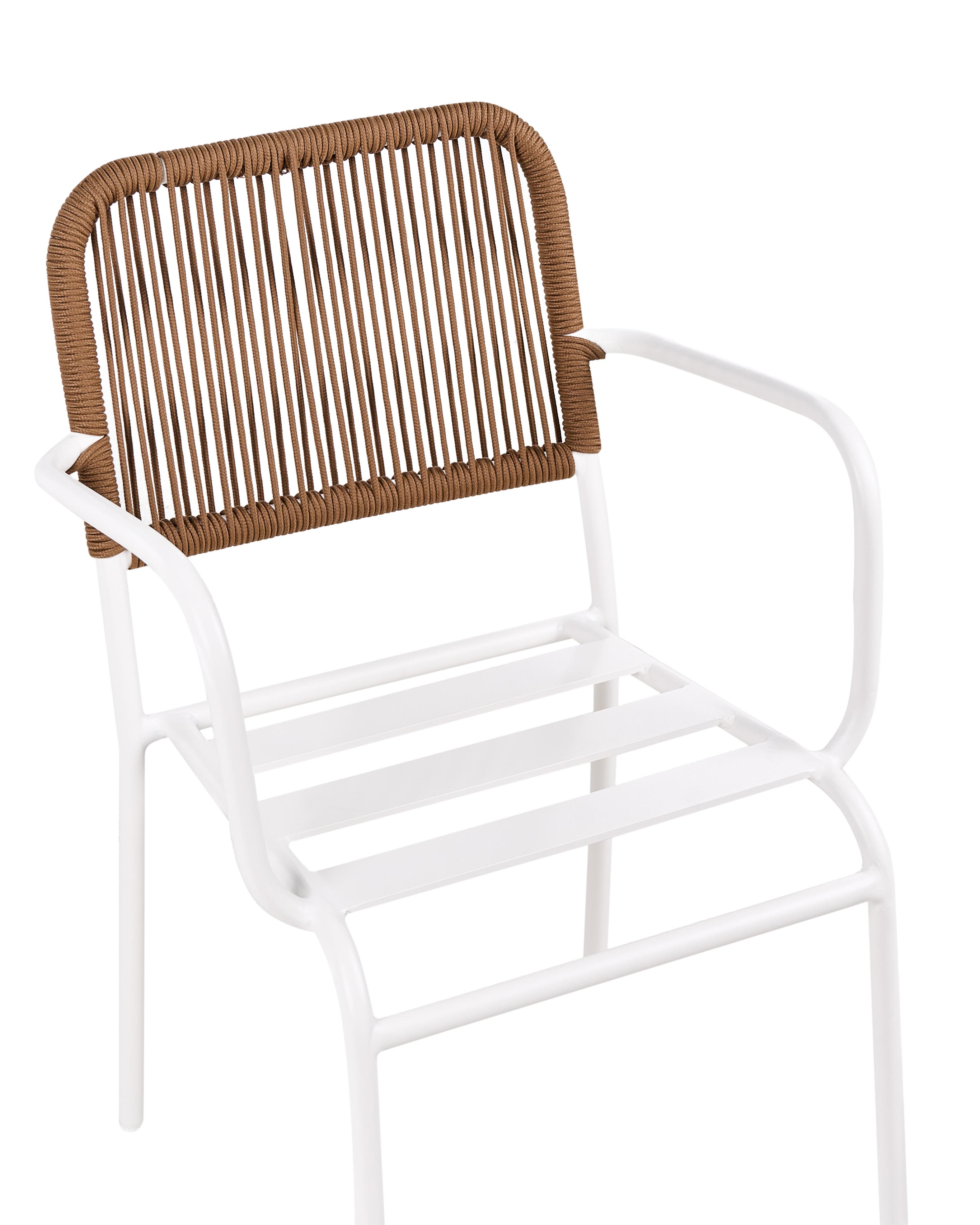Set van 4 stoelen met zitkussen TACENO Metaal Wit