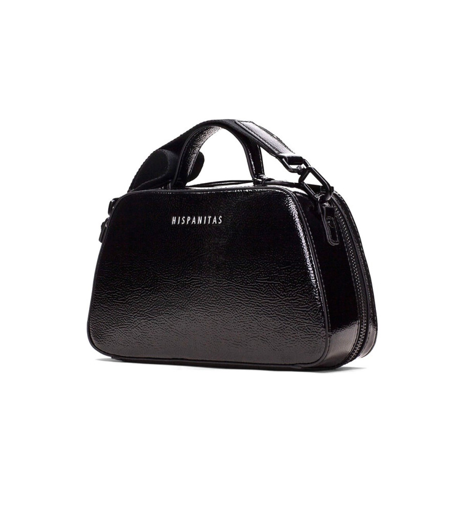 Bolsa de ombro Hispanitas com logotipo preto