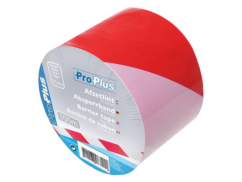ProPlus rood/wit afzetlint