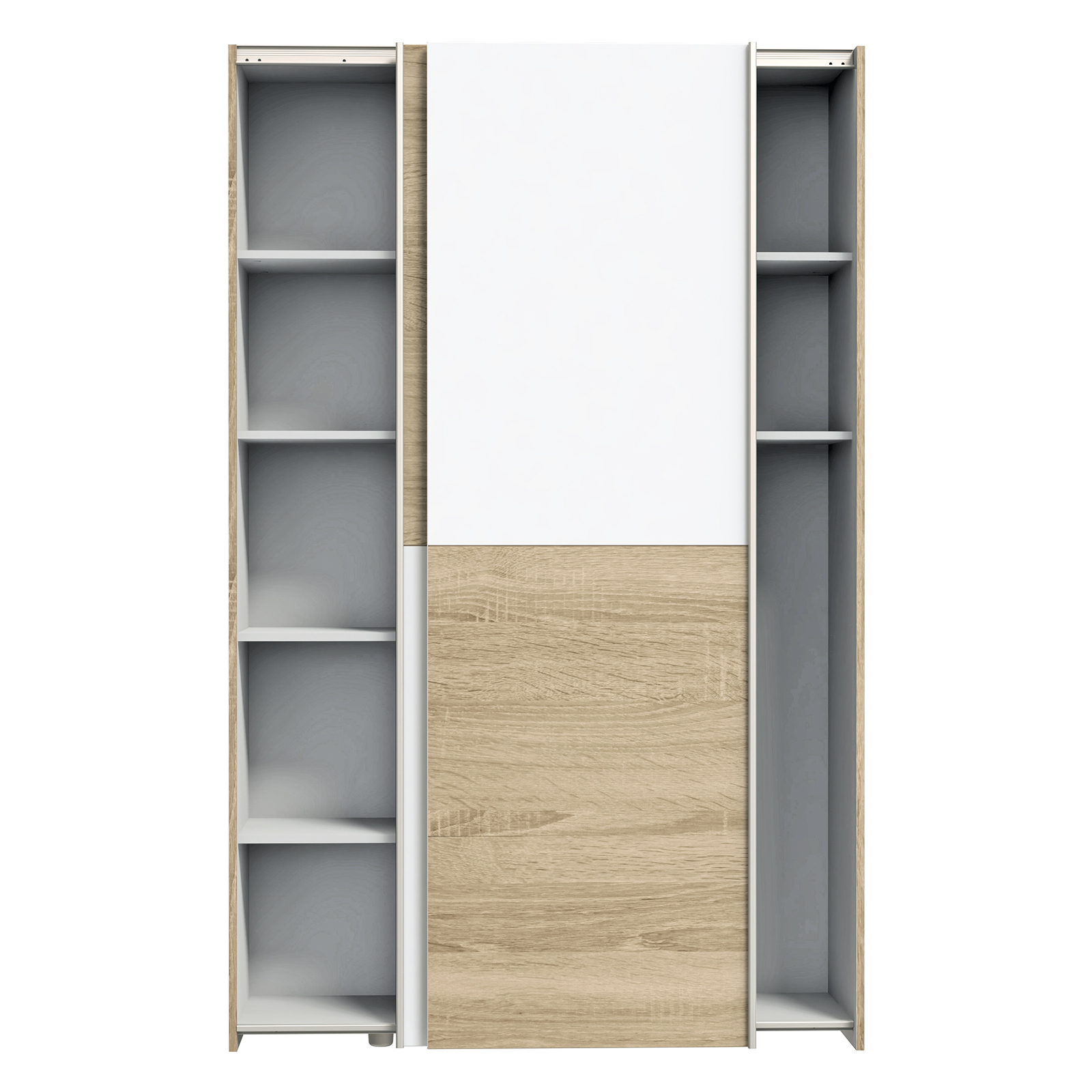 Mehrzweckschrank - Sonoma Eiche-weiß - 120 cm breit