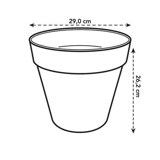 Pot Loft Rond, blanc D29 x H. 26,2 cm