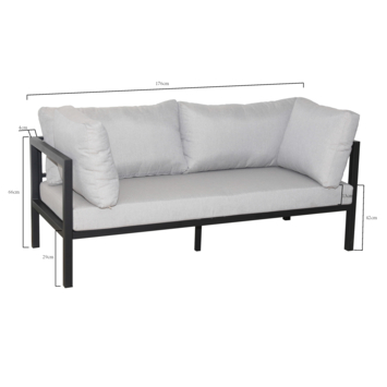 Loungebank Evora Antraciet