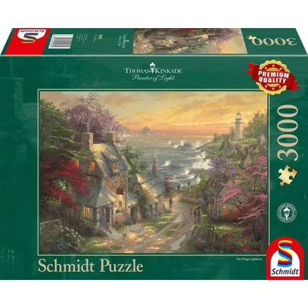 Schmidt Spiele Puzzle - Thomas Kinkade,Dörfchen am Leuchtturm, 3.000 Teile