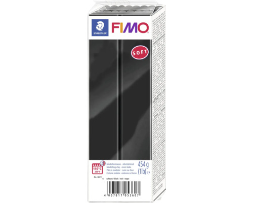 FIMO Soft Groot Blok Zwart 454 g