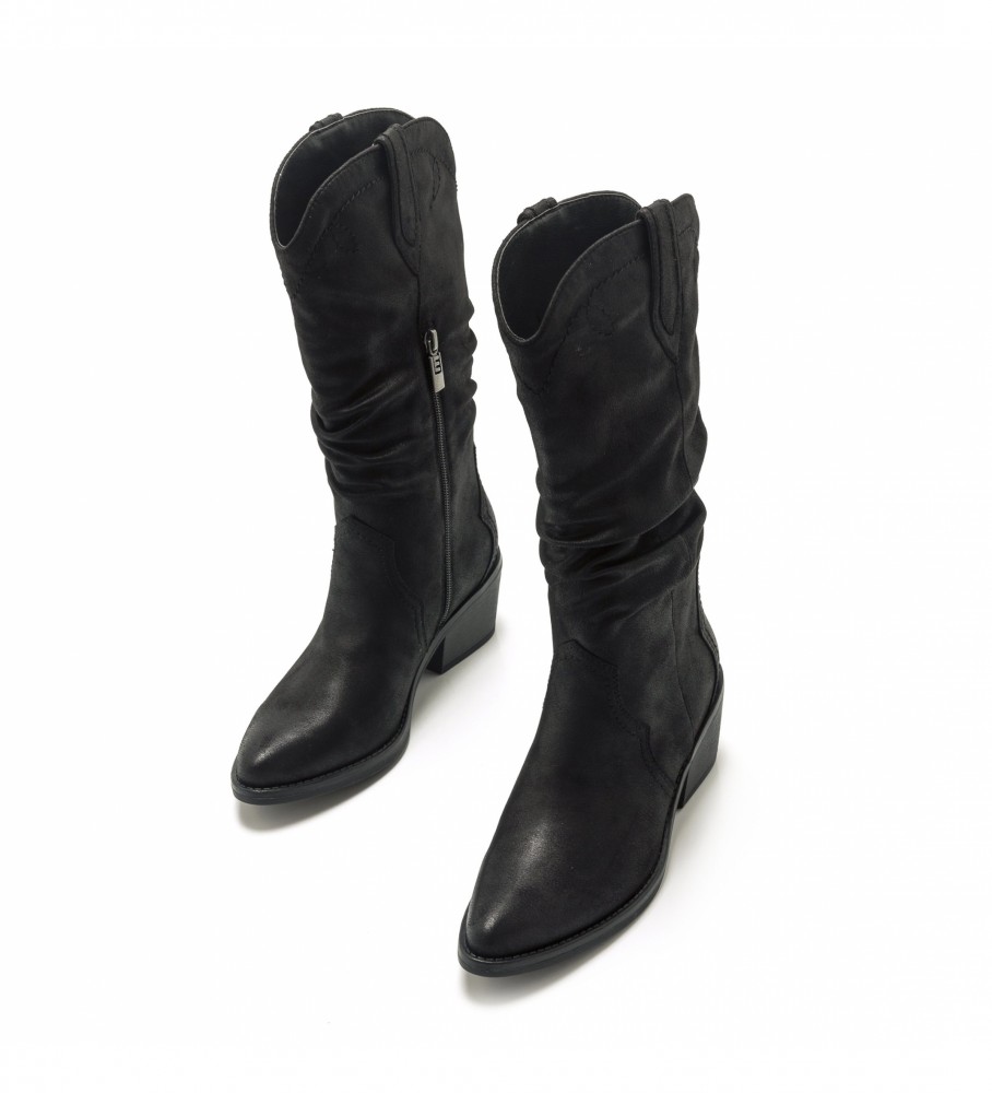 Botas de cowboy Mustang com detalhes em preto