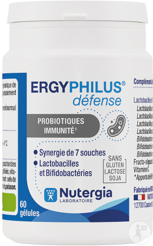 Nutergia Ergyphilus Défense Probiotiques Immunité 60 Gélules