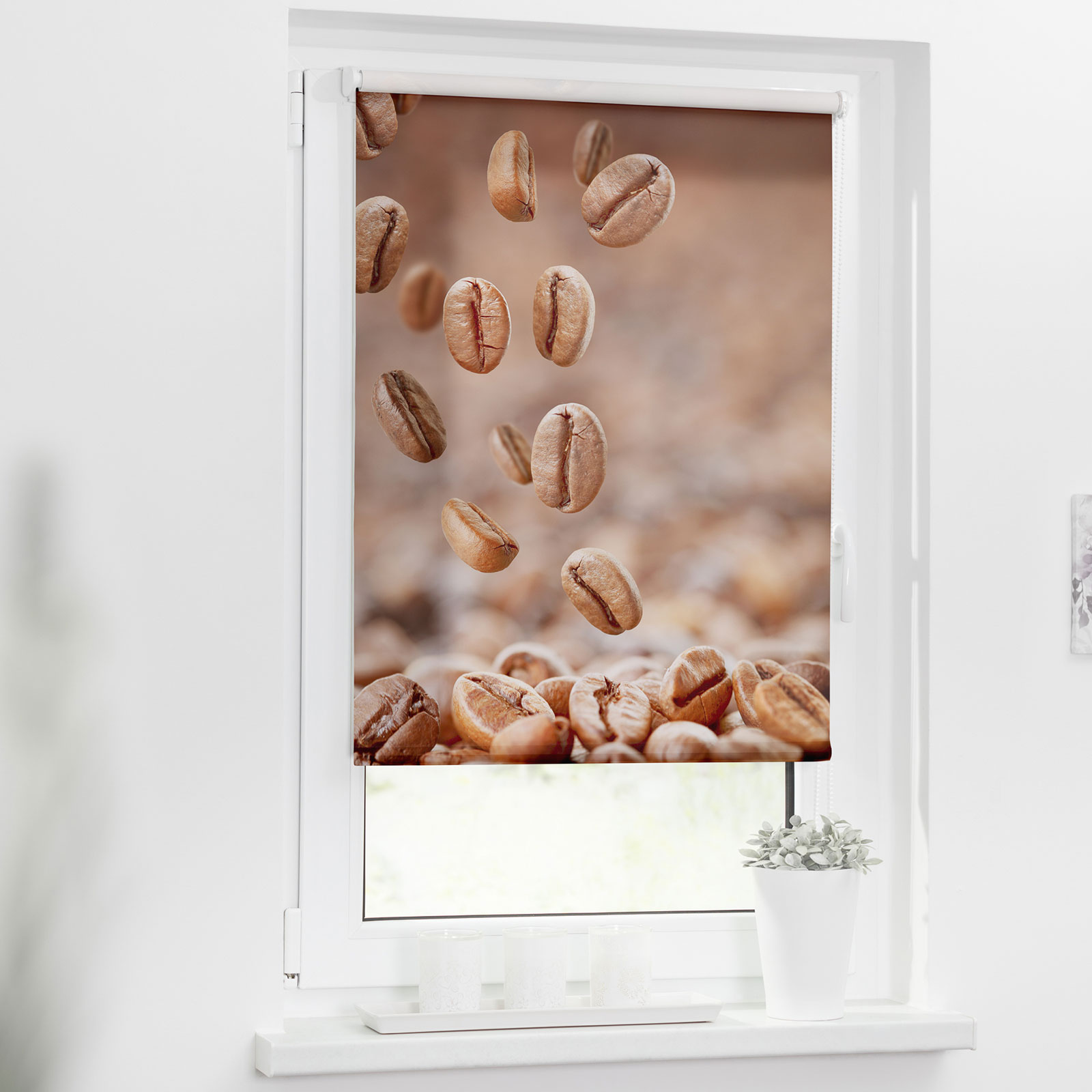 LICHTBLICK Klemmrollo KAFFEE - braun - 45x150 cm