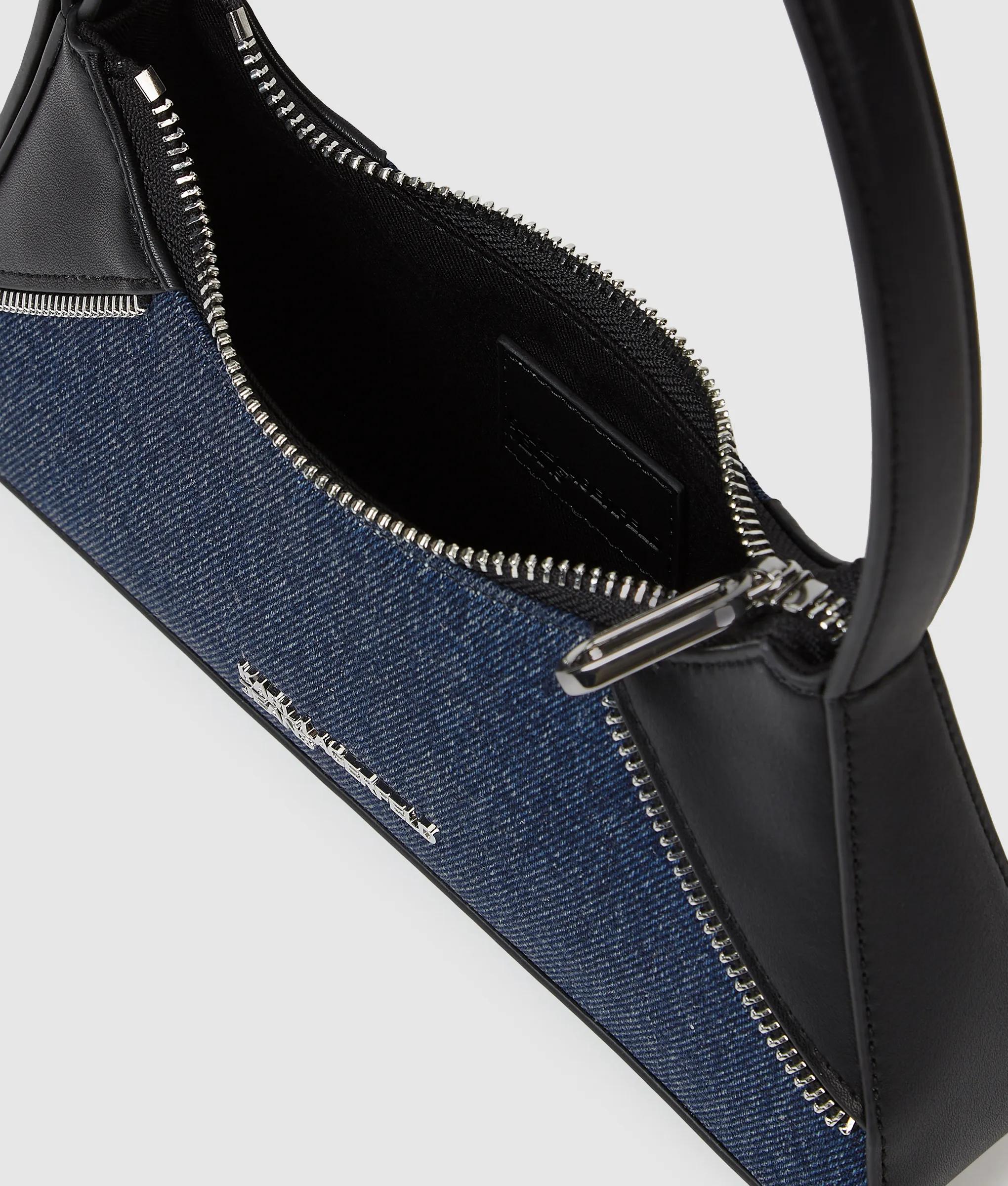 Schoudertas van rebels denim en kunstleer