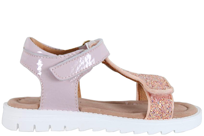 BISGAARD ALMA SANDAL I LYSERØDT SKIND