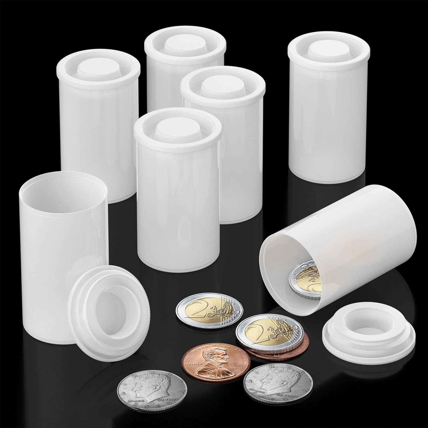 (20er Set) Universelle Filmdosen mit Deckel für Fotofilme / Tabletten / Kleinteile (Wasserdicht) - Weiss