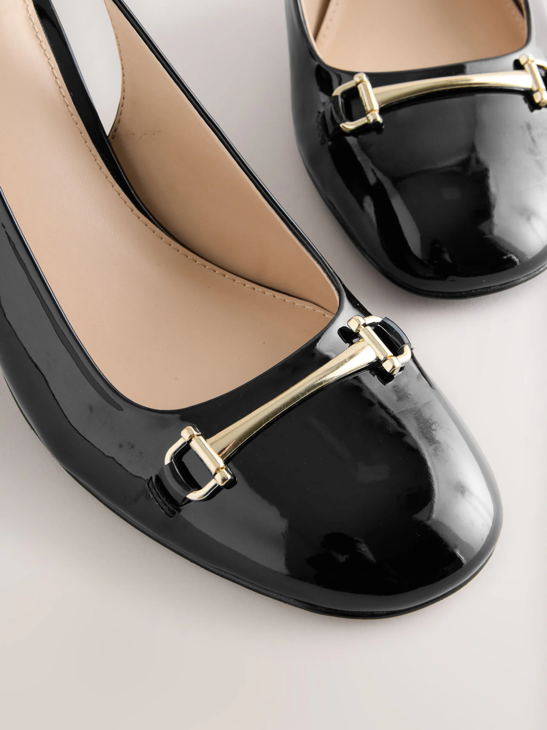Zwart - Hardware Slingback Block Heels