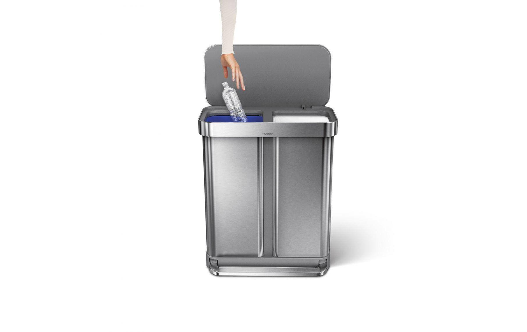 Recyclingbehälter CW2025 58 Liter, Silber<br>Eimer
