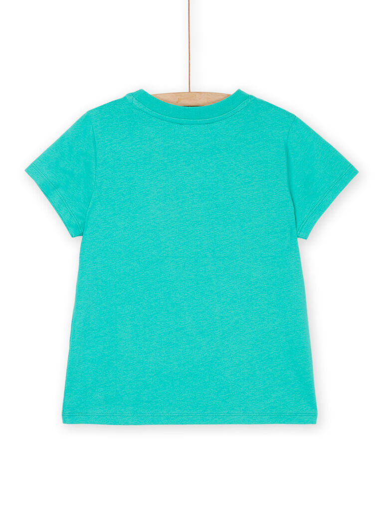 T-shirt turquoise à motif requin