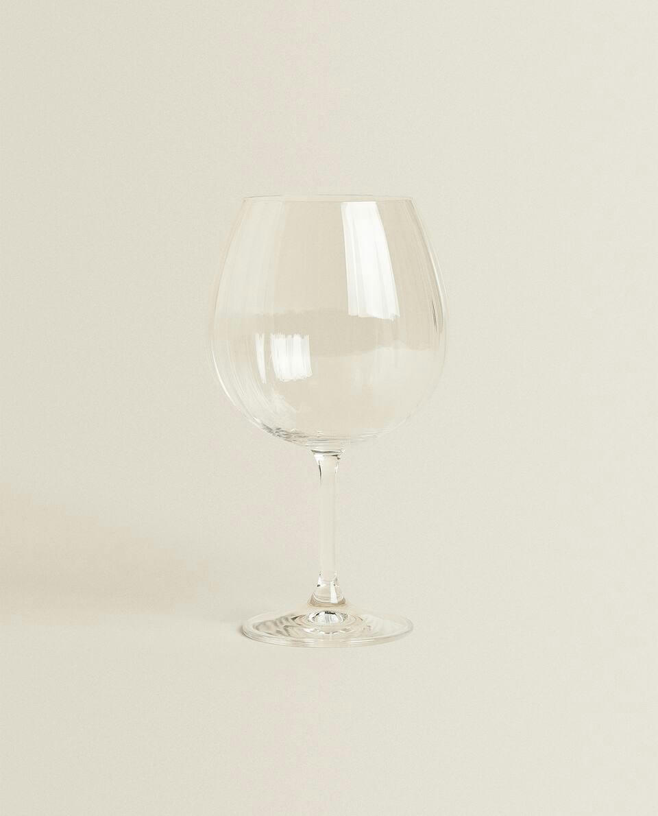 TAÇA DE VINHO DE CRISTAL ELEVADO
