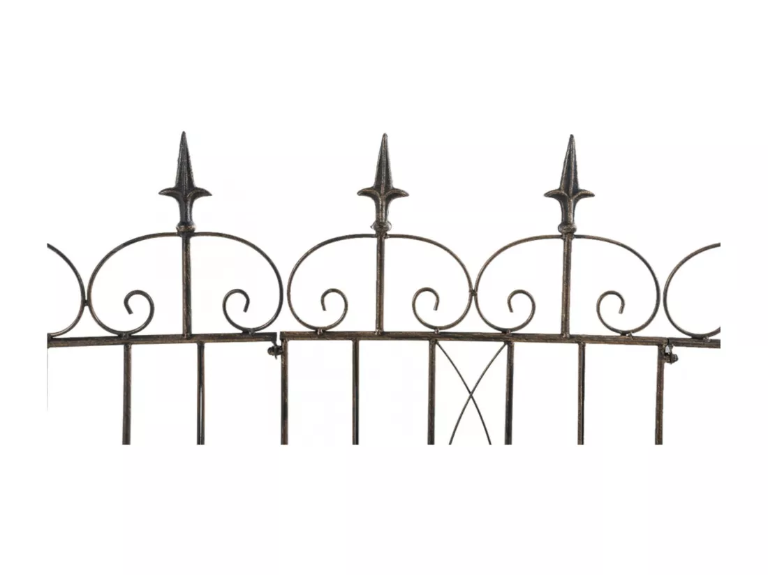 Lot de 4 Clôture de jardin - Métal & Métal - Bronze - Mangold