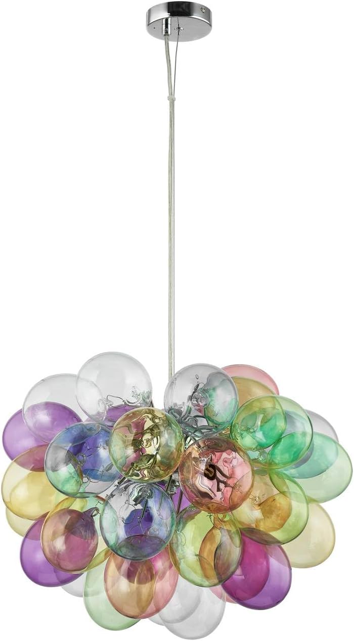 Lucande Pendelleuchte Diborah (Design, Modern) aus Glas (8 flammig G9) - Hängelampe Esstischlampe Hängeleuchte Wohnzimmerleuchte