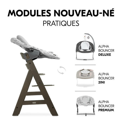 Chaise Haute Alpha Select - Charbon - HAUCK