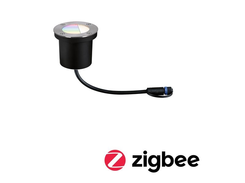 Paulmann Gartenleuchte Plug & Shine RGBW Boden, ZigBee Steuerbares Lichtobjekt mit Farbwechsel