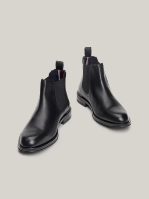 Botas Chelsea de couro de cano baixo